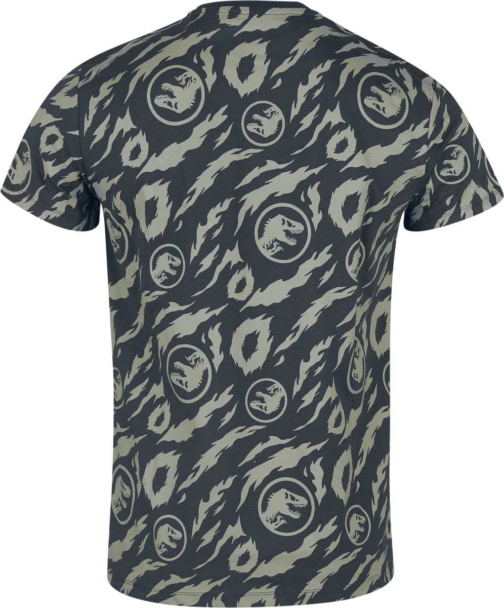 T-Shirt Manches courtes  de Jurassic Park - Jurassic World - Allover - S à 3XL - pour Homme - multicolore - Jurassic Park - View 2