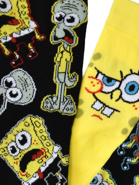 Chaussettes  de Bob L'Éponge - Bob l'Éponge & Carlo Tentacule (Lot de 3) - EU35-38 à EU 43-46 - pour Homme - multicolore - Bob L'Éponge - View 2