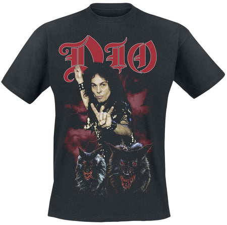 T-Shirt Manches courtes  de Dio - RJD Lock Up The Wolves - S à 5XL - pour Homme - noir - Dio