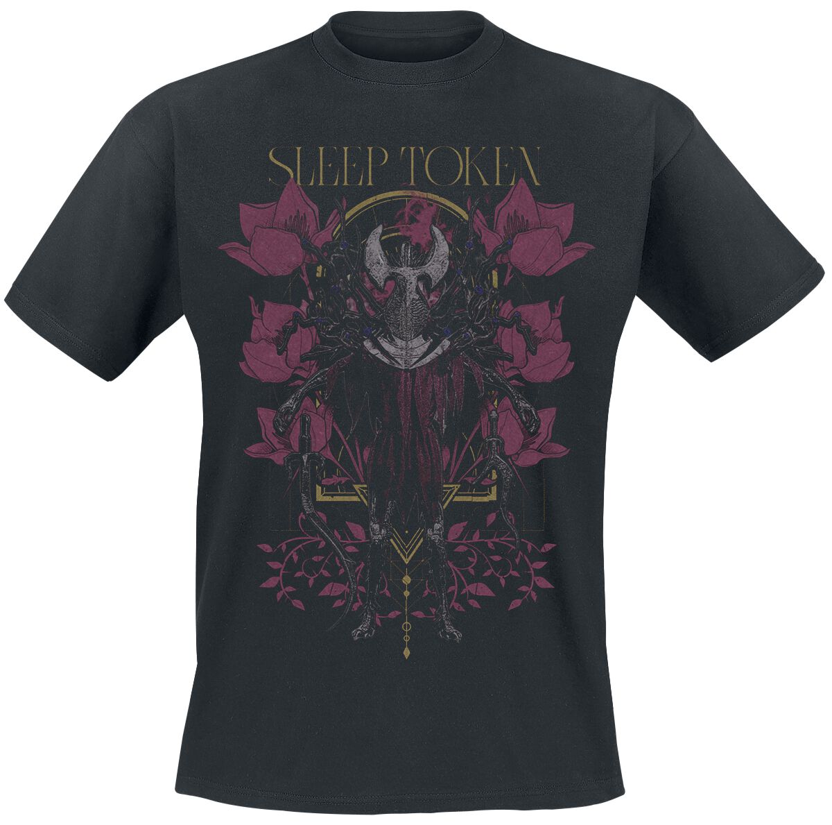 T-Shirt Manches courtes  de Sleep Token - Floral Axe - S à 5XL - pour Homme - noir - Sleep Token