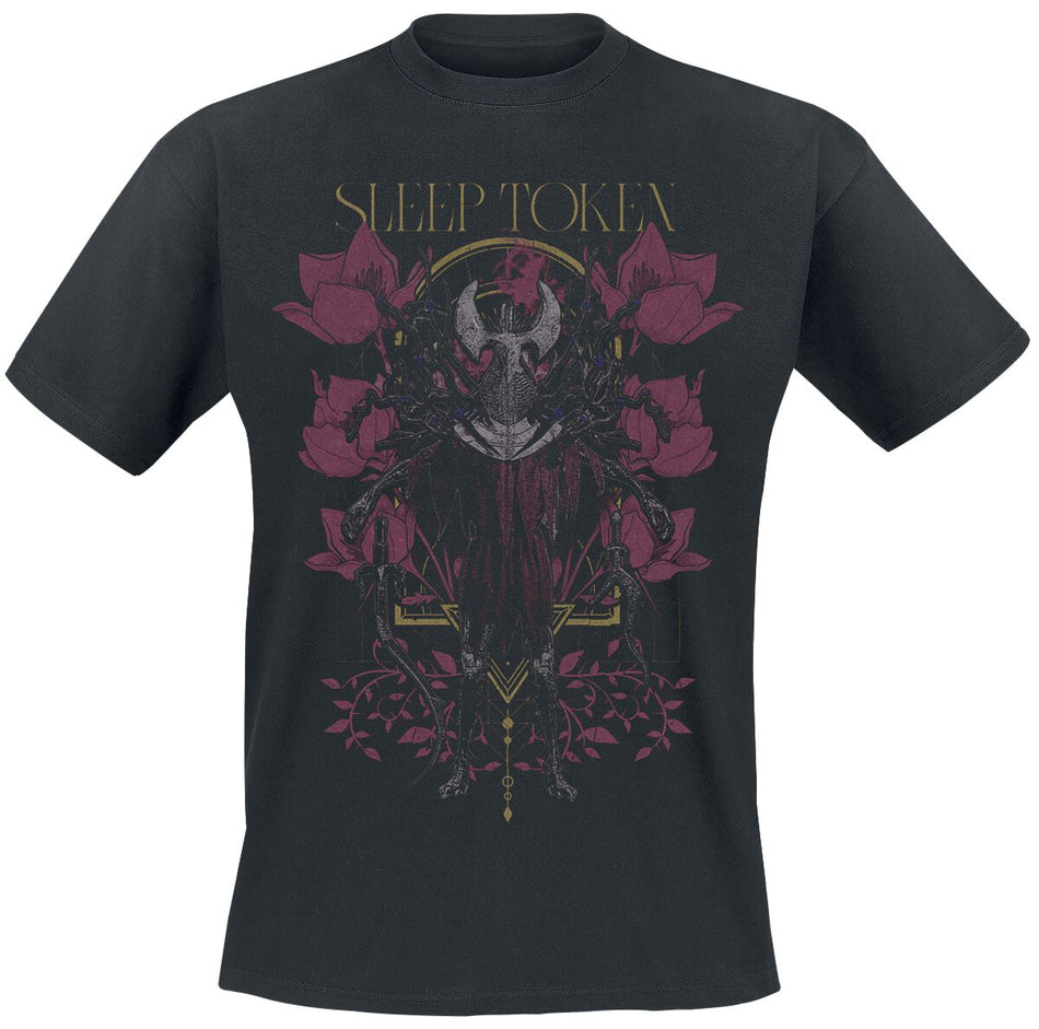 T-Shirt Manches courtes  de Sleep Token - Floral Axe - S à 5XL - pour Homme - noir - Sleep Token