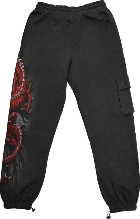 Bas de survêtement  de Spiral - Oriental Dragon - Jogging Cargo Décontracté - M à L - pour Homme - noir - Spiral - View 2