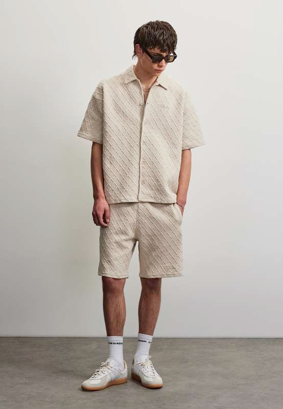 Chemise manches courtes  de Pegador - Jovren Structured Shirt - S à XXL - pour Homme - crème - Pegador - View 2