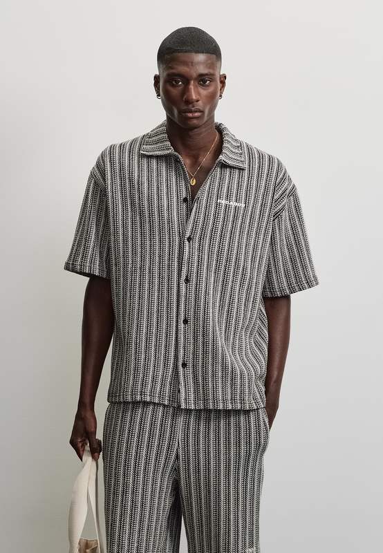 Chemise manches courtes  de Pegador - Forno Structured Shirt - S à XL - pour Homme - noir/beige - Pegador - View 2