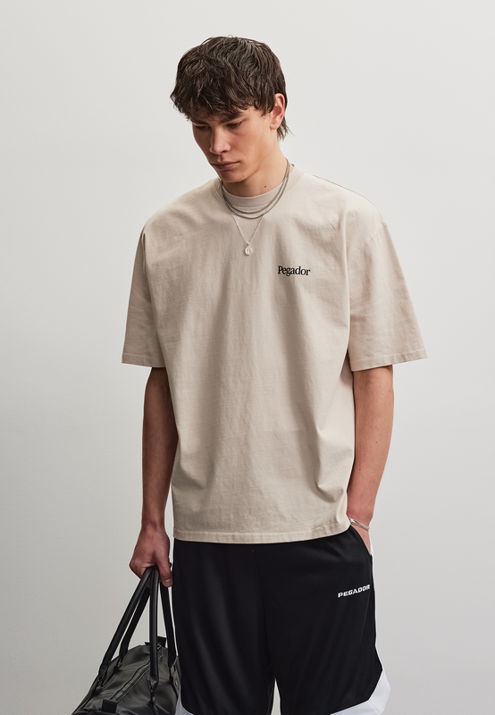 T-Shirt Oversize  de Pegador - Riga Oversized Tee - S à XXL - pour Homme - crème - Pegador - View 2