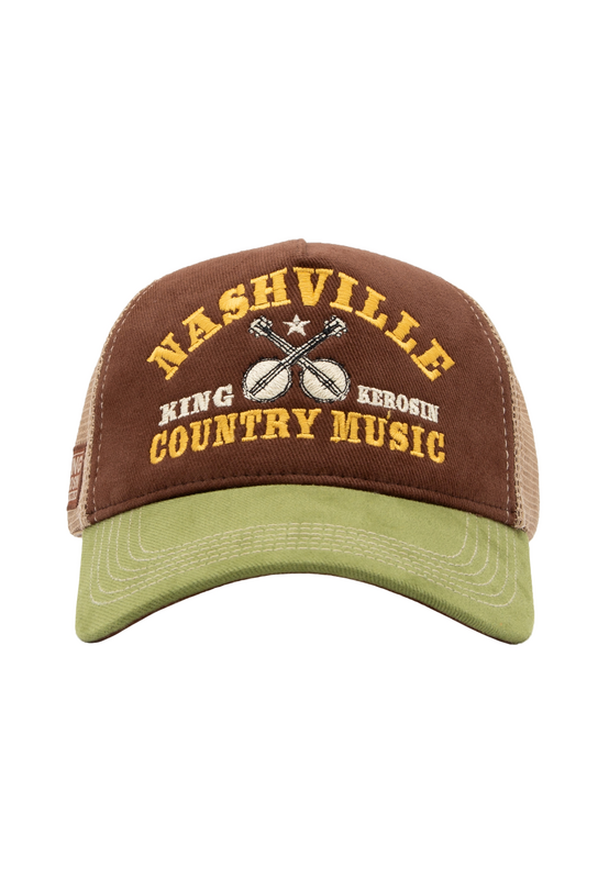 Casquette Rockabilly de King Kerosin - Nashville Trucker Cap - pour Femme - marron/vert - King Kerosin - View 2