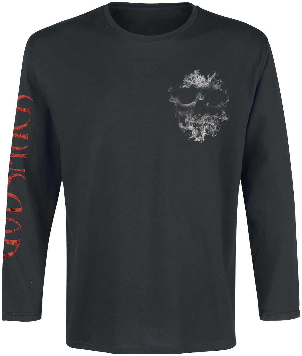 T-shirt manches longues  de Godsmack - Smoke Skull - S à 5XL - pour Homme - noir - Godsmack