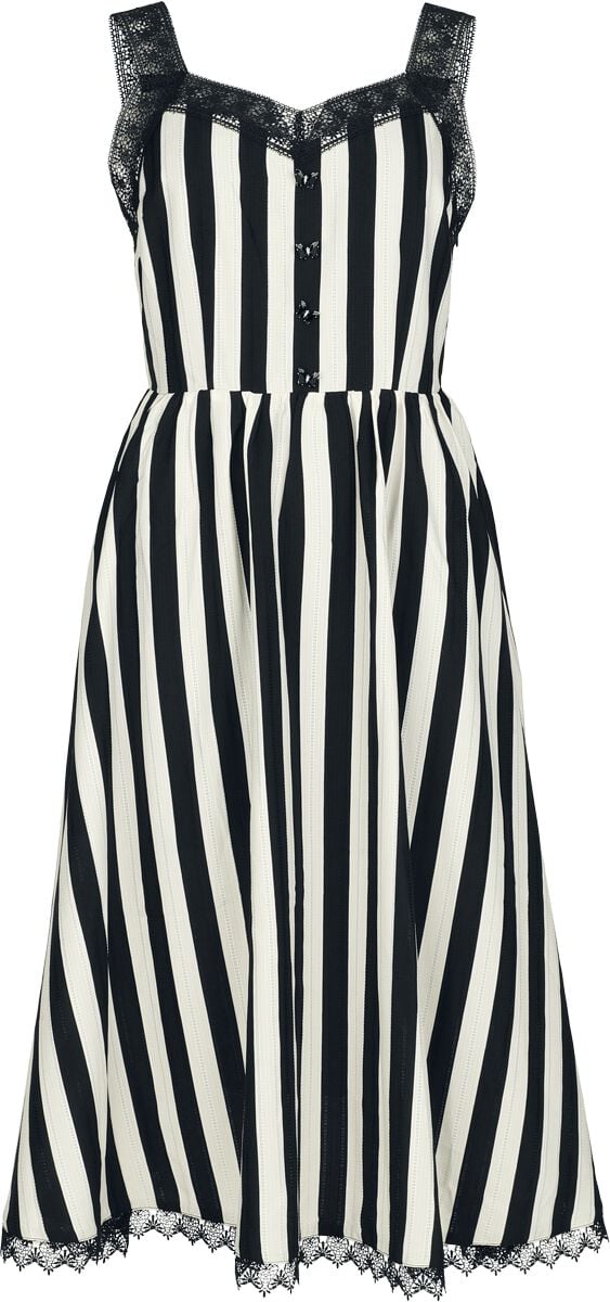 Robe longue Rockabilly de Jawbreaker - Robe d'été Rayée et Boutonnée - S à XXL - pour Femme - multicolore - Jawbreaker