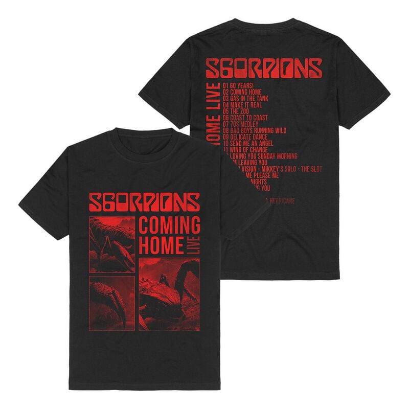 T-Shirt Manches courtes  de Scorpions - Coming Home Live - S à 3XL - pour Homme - noir - Scorpions