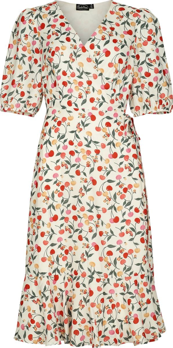 Robe mi-longue Rockabilly de Voodoo Vixen - Cerises Colorées - XS à XXL - pour Femme - multicolore - Voodoo Vixen