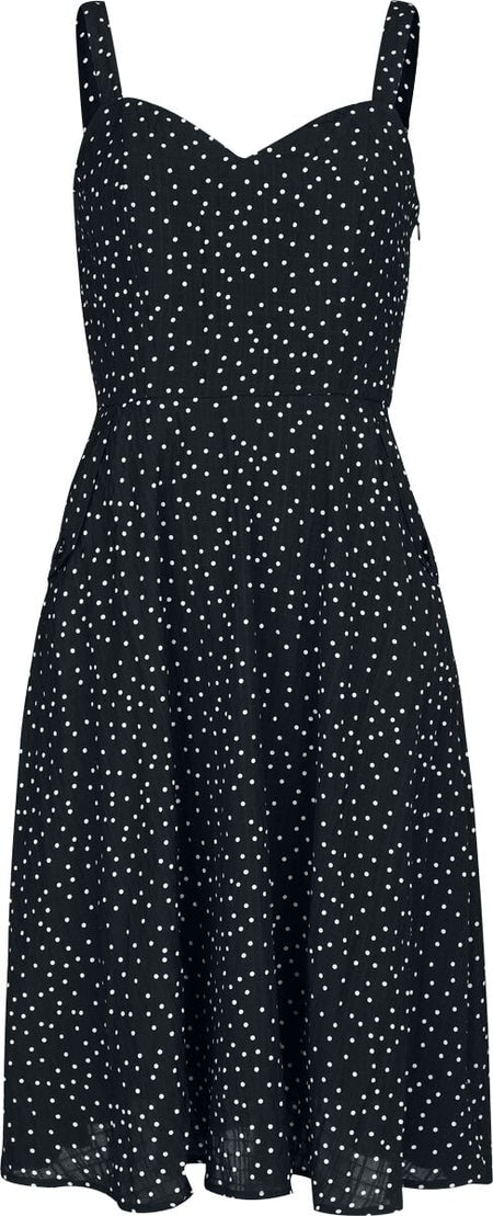 Robe courte Rockabilly de Voodoo Vixen - Robe à Pois - XS à 4XL - pour Femme - noir - Voodoo Vixen