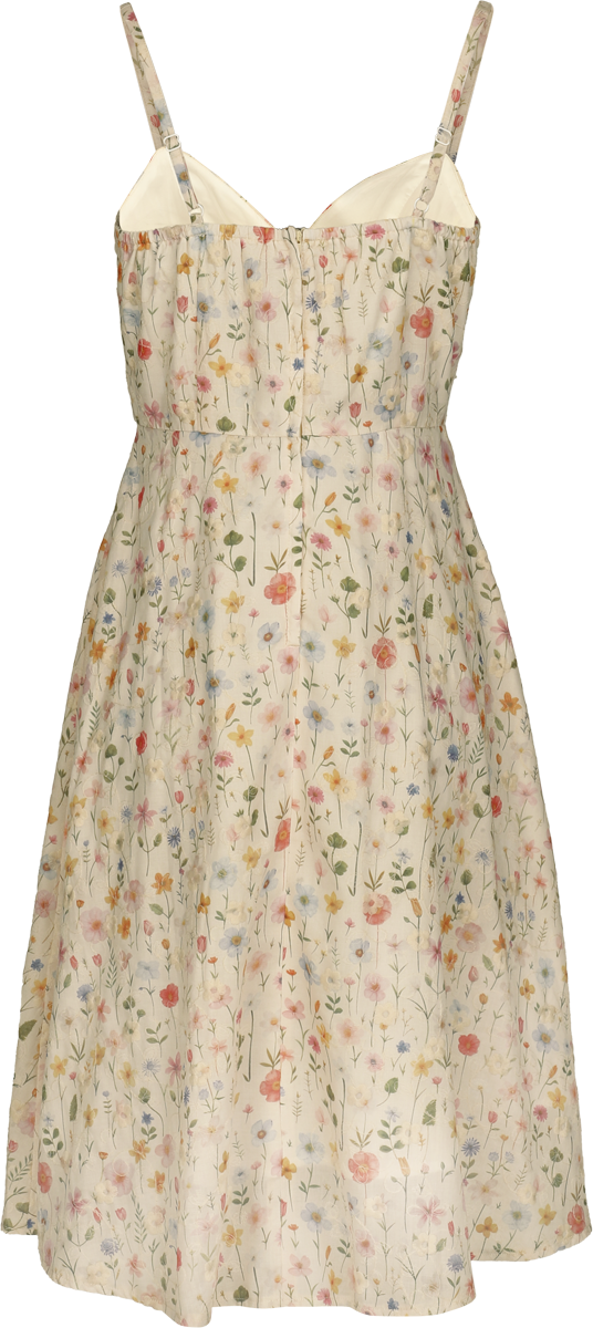 Robe mi-longue  de Voodoo Vixen - Floral - Robe d'&été - XS à 4XL - pour Femme - multicolore - Voodoo Vixen - View 2