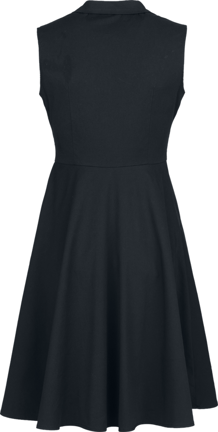 Robe courte Rockabilly de Voodoo Vixen - Heart & Dagger Embroidered Flare Dress - S à 4XL - pour Femme - noir - Voodoo Vixen - View 2