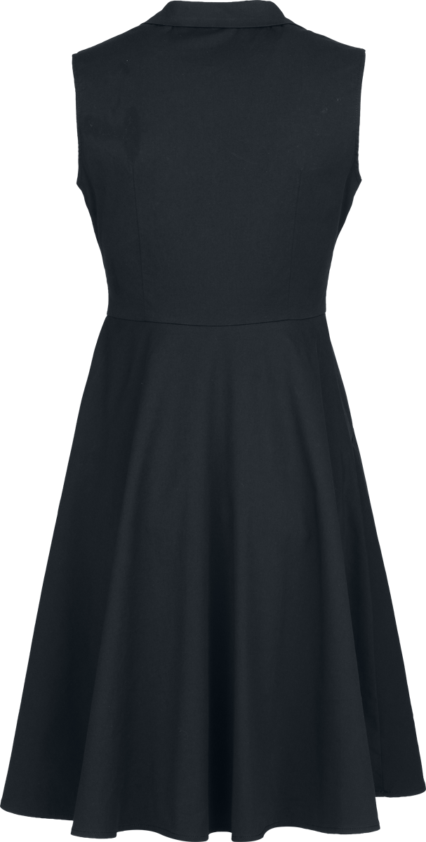 Robe courte Rockabilly de Voodoo Vixen - Heart & Dagger Embroidered Flare Dress - S à 4XL - pour Femme - noir - Voodoo Vixen - View 2