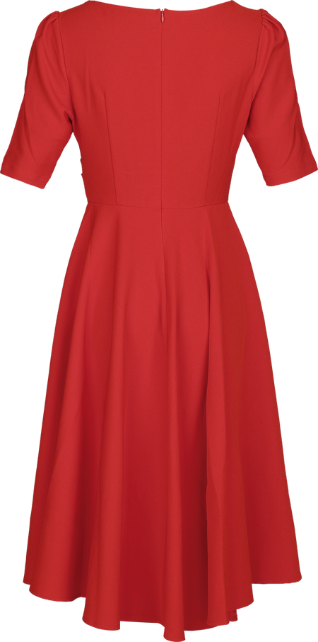 Robe mi-longue Rockabilly de Voodoo Vixen - Robe Évasée - XS à XL - pour Femme - rouge - Voodoo Vixen - View 2
