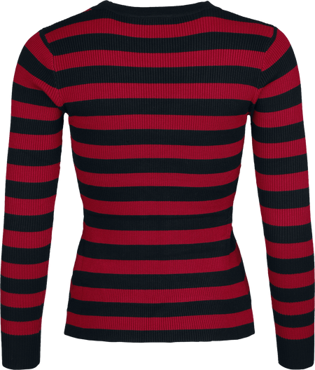 Gilets & Ponchos Rockabilly de Jawbreaker - Gilet Rayé - XS à XXL - pour Femme - noir/rouge - Jawbreaker - View 2