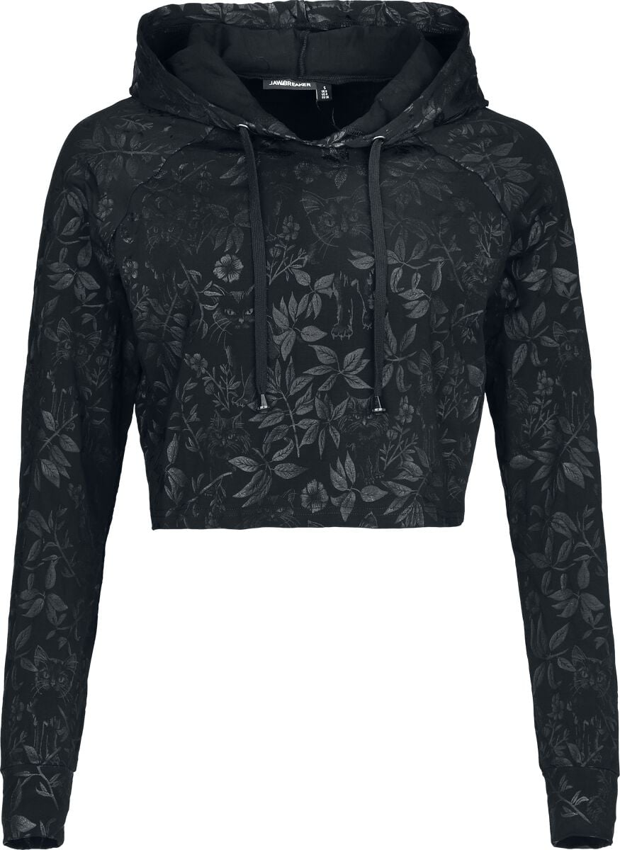 Sweat-shirt à capuche Rockabilly de Jawbreaker - Sweat à Capuche Court - S à 4XL - pour Femme - noir - Jawbreaker