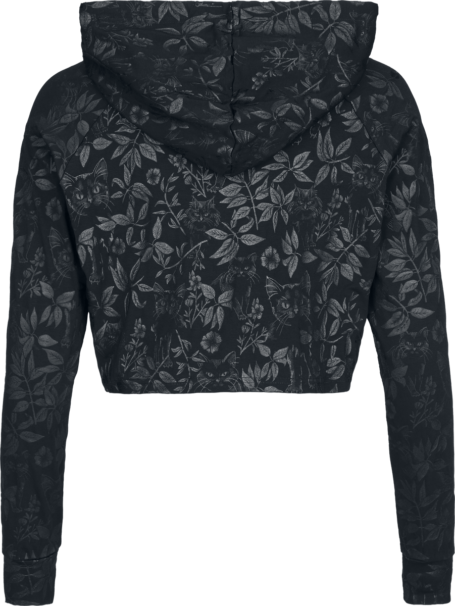 Sweat-shirt à capuche Rockabilly de Jawbreaker - Sweat à Capuche Court - S à 4XL - pour Femme - noir - Jawbreaker - View 2
