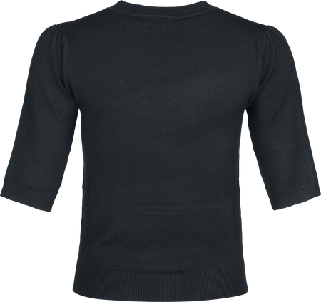 Sweat-shirt Rockabilly de Voodoo Vixen - Heart & Dagger Embroidered Sweater - S à XXL - pour Femme - noir - Voodoo Vixen - View 2