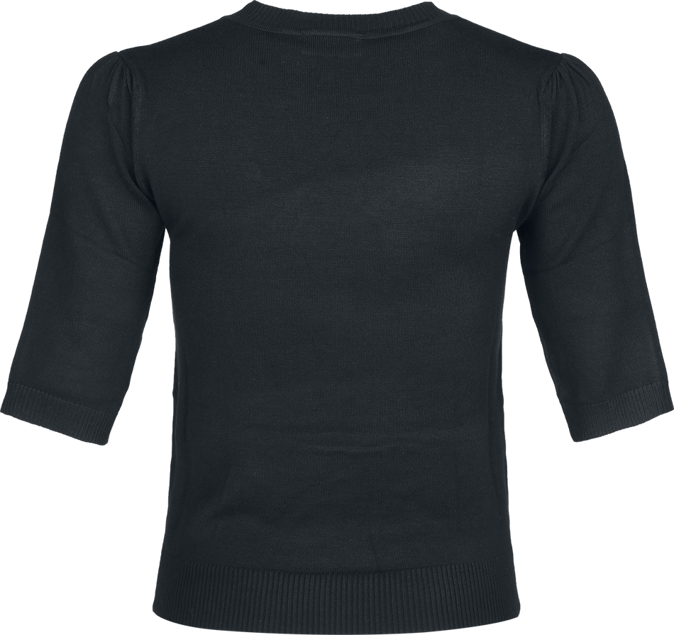 Sweat-shirt Rockabilly de Voodoo Vixen - Heart & Dagger Embroidered Sweater - S à XXL - pour Femme - noir - Voodoo Vixen - View 2