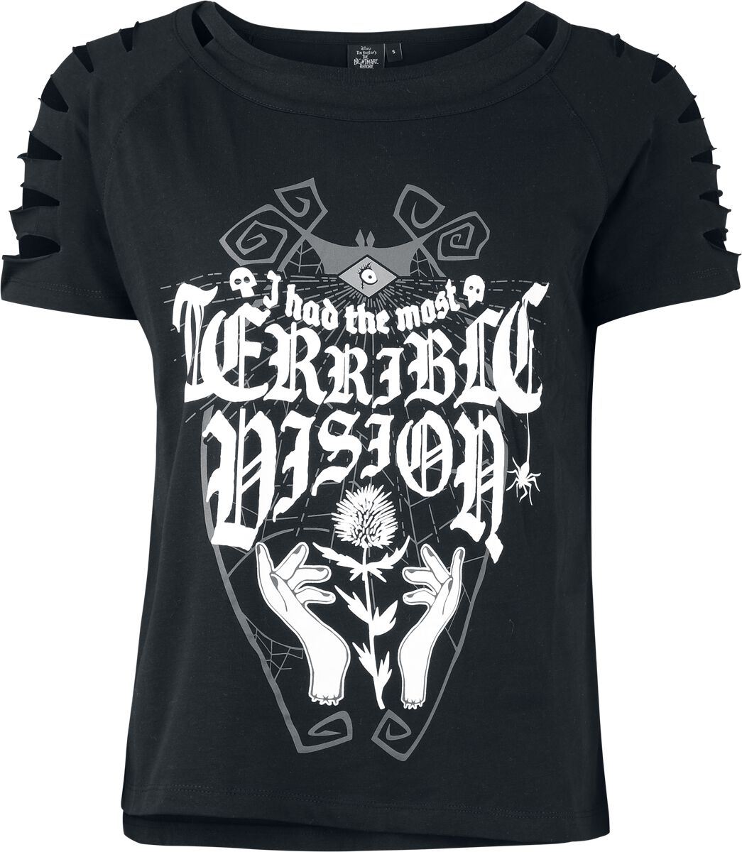 T-Shirt Manches courtes Disney de L'Étrange Noël De Monsieur Jack - I Had The Most Terrible Vision - S à XXL - pour Femme - noir - L'Étrange Noël De Monsieur Jack