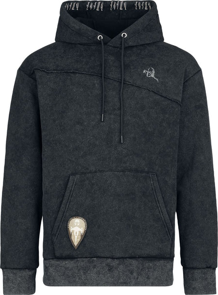 Sweat-shirt à capuche Disney de Star Wars - The Mandalorian - Logo - S à XXL - pour Homme - noir - Star Wars