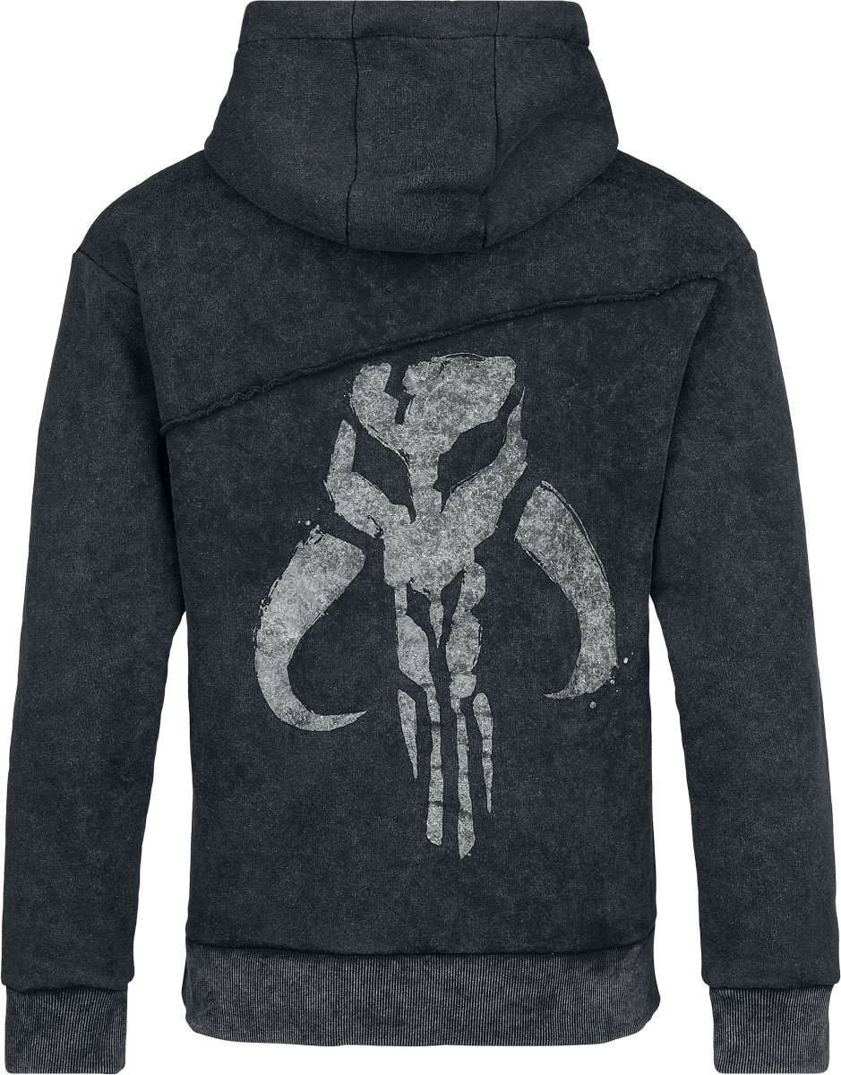 Sweat-shirt à capuche Disney de Star Wars - The Mandalorian - Logo - S à XXL - pour Homme - noir - Star Wars - View 2