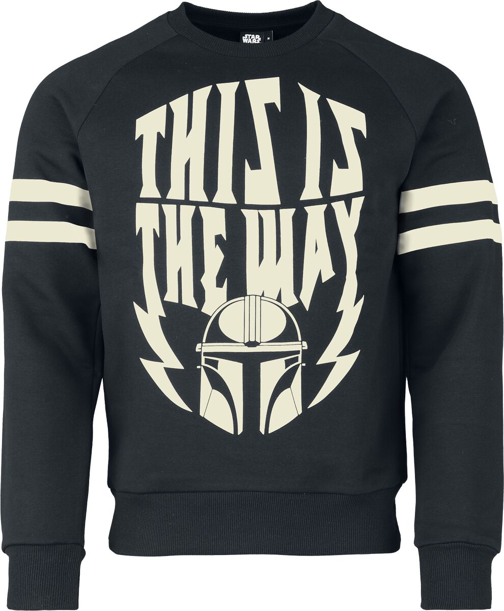 Sweat-shirt Disney de Star Wars - The Mandalorian - This Is The Way - S à XXL - pour Homme - noir - Star Wars