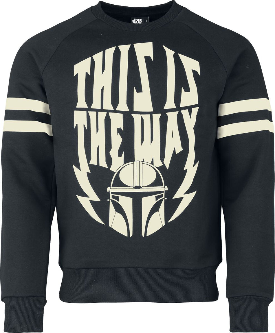 Sweat-shirt Disney de Star Wars - The Mandalorian - This Is The Way - S à XXL - pour Homme - noir - Star Wars