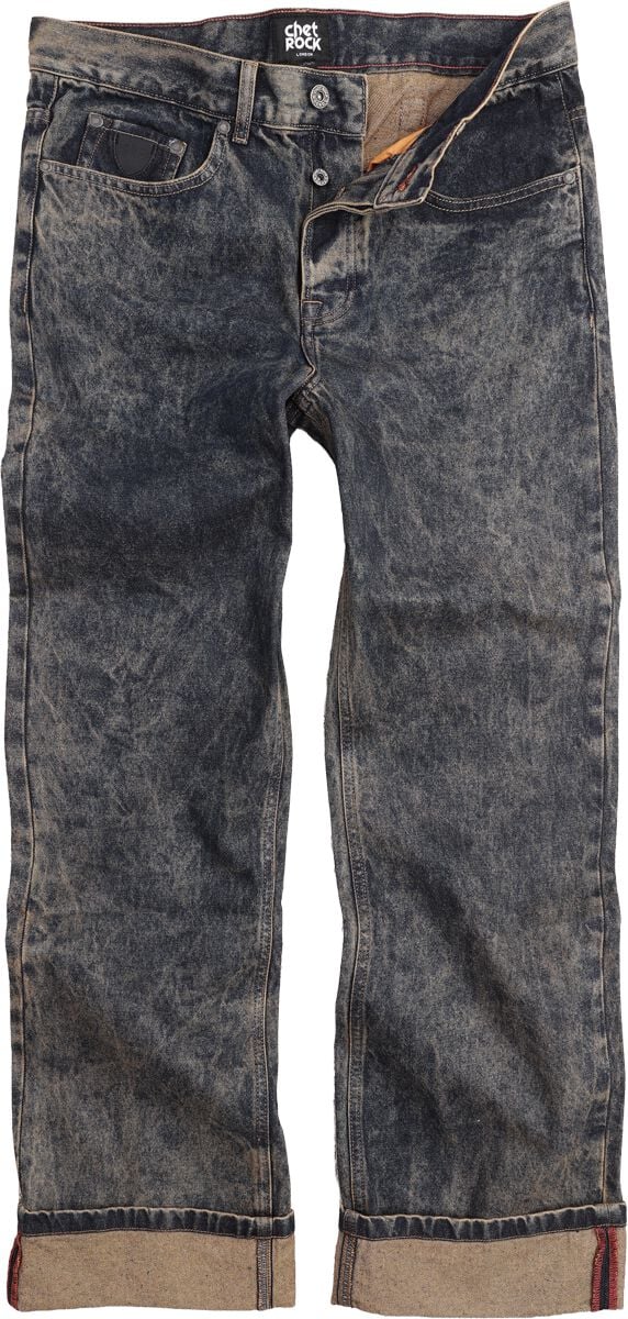 Jean Rockabilly de Chet Rock - Eastwood Jeans Marble - W30L32 à W38L34 - pour Homme - bleu - Chet Rock