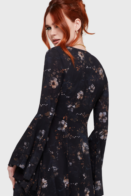 Robe courte Gothic de Killstar - Twilight Boho Summer - Autumna's Night - Robe Mi-Longue - XS à 4XL - pour Femme - multicolore - Killstar - View 2