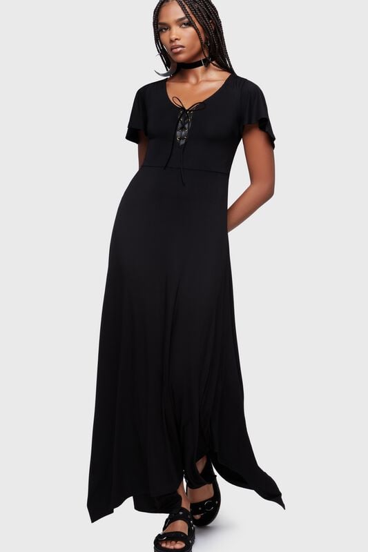 Robe longue Gothic de Killstar - Twilight Boho Summer - Umbral - Robe - XS à 4XL - pour Femme - noir - Killstar