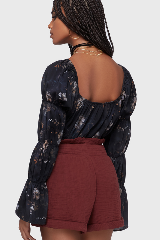 Short Gothic de Killstar - Twilight Boho Summer - Thornwake - Short - XS à 4XL - pour Femme - rouge - Killstar - View 2