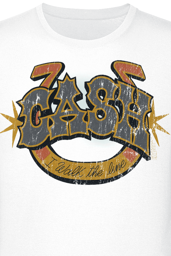 T-Shirt Manches courtes  de Johnny Cash - Walk The Line - S à 3XL - pour Homme - blanc - Johnny Cash - View 2