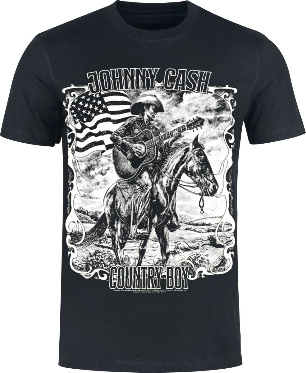 T-Shirt Manches courtes  de Johnny Cash - Country Boy - S à 3XL - pour Homme - noir - Johnny Cash
