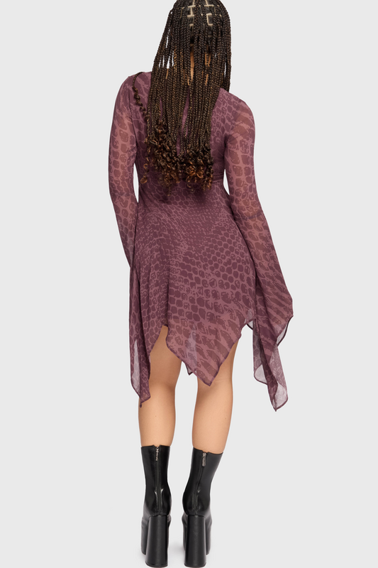 Robe courte Gothic de Killstar - Gaia Adorned - Robe Courte - XS à XL - pour Femme - lilas - Killstar - View 2