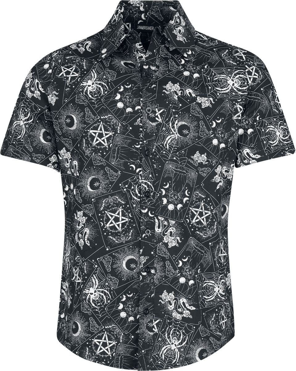 Chemise manches courtes Rockabilly de Jawbreaker - Tarot - Chemise - S à XXL - pour Homme - noir - Jawbreaker