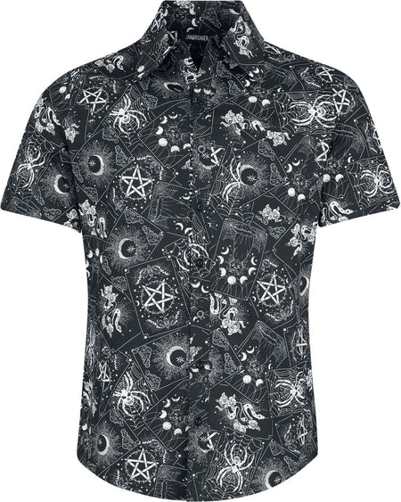 Chemise manches courtes Rockabilly de Jawbreaker - Tarot - Chemise - S à XXL - pour Homme - noir - Jawbreaker