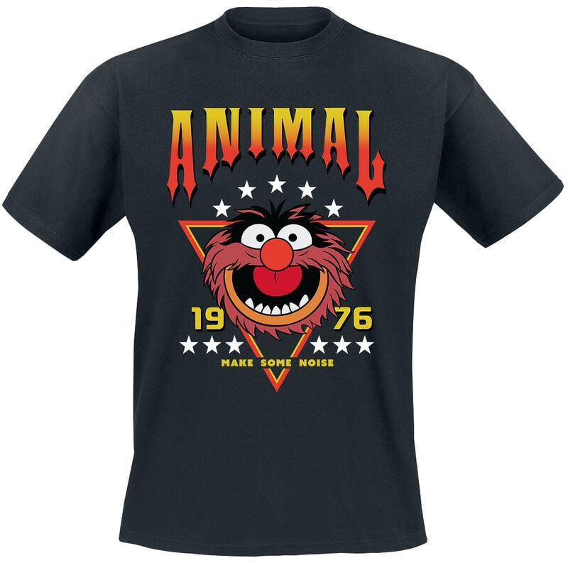 T-Shirt Manches courtes Disney de Le Muppet Show - Animal Noise - 1976 - M à 5XL - pour Homme - noir - Le Muppet Show