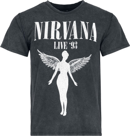 T-Shirt Manches courtes  de Nirvana - In Utero '93 - S à XXL - pour Homme - noir - Nirvana
