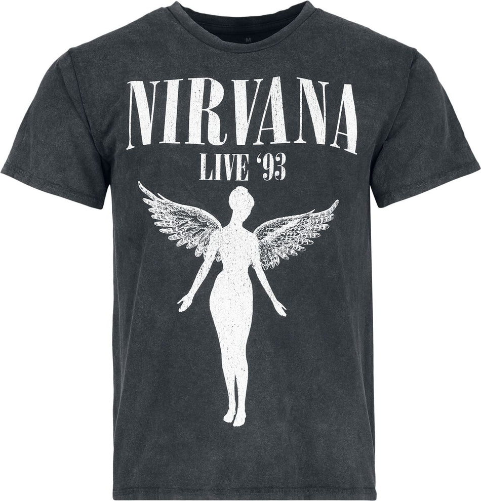 T-Shirt Manches courtes  de Nirvana - In Utero '93 - S à XXL - pour Homme - noir - Nirvana
