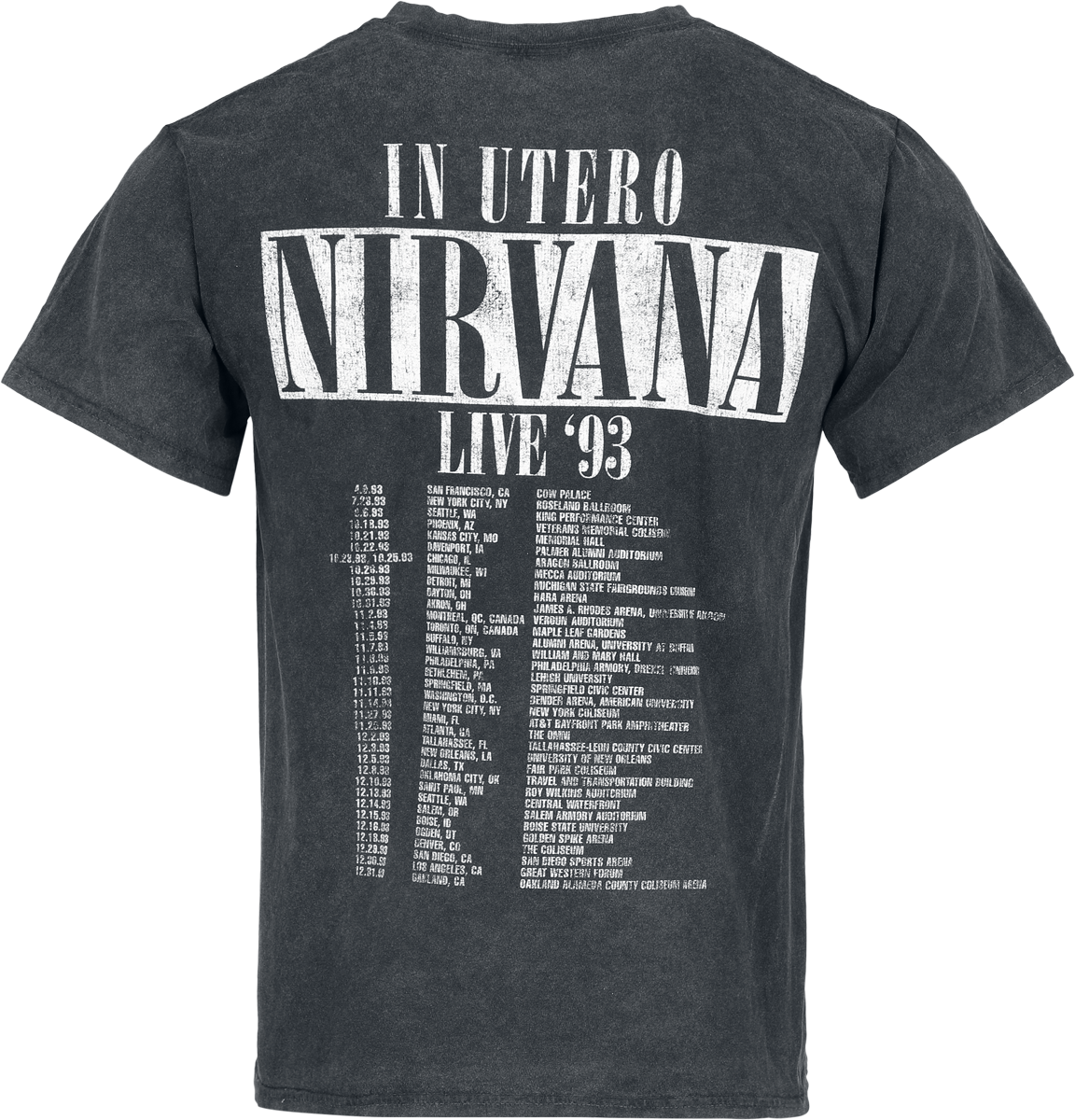T-Shirt Manches courtes  de Nirvana - In Utero '93 - S à XXL - pour Homme - noir - Nirvana - View 2