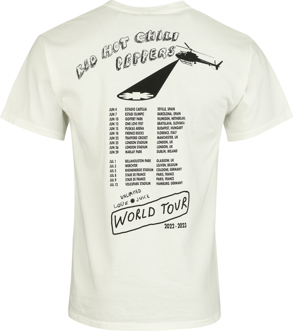 T-Shirt Manches courtes  de Red Hot Chili Peppers - World Tour - S à XXL - pour Homme - blanc - Red Hot Chili Peppers - View 2
