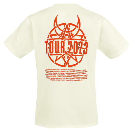 T-Shirt Manches courtes  de Disturbed - Tour 23 - S à XXL - pour Homme - blanc - Disturbed - View 2