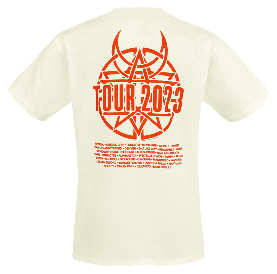 T-Shirt Manches courtes  de Disturbed - Tour 23 - S à XXL - pour Homme - blanc - Disturbed - View 2