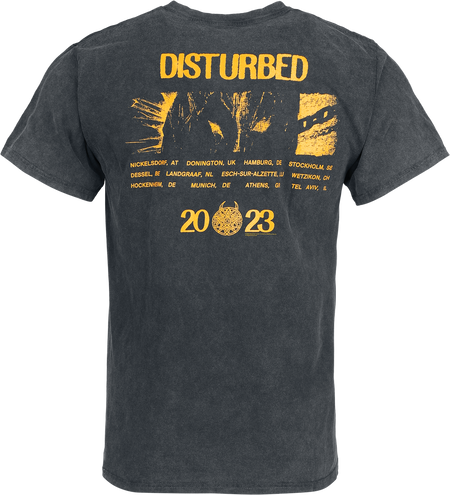 T-Shirt Manches courtes  de Disturbed - '23 Tracklist - S à XXL - pour Homme - noir - Disturbed - View 2