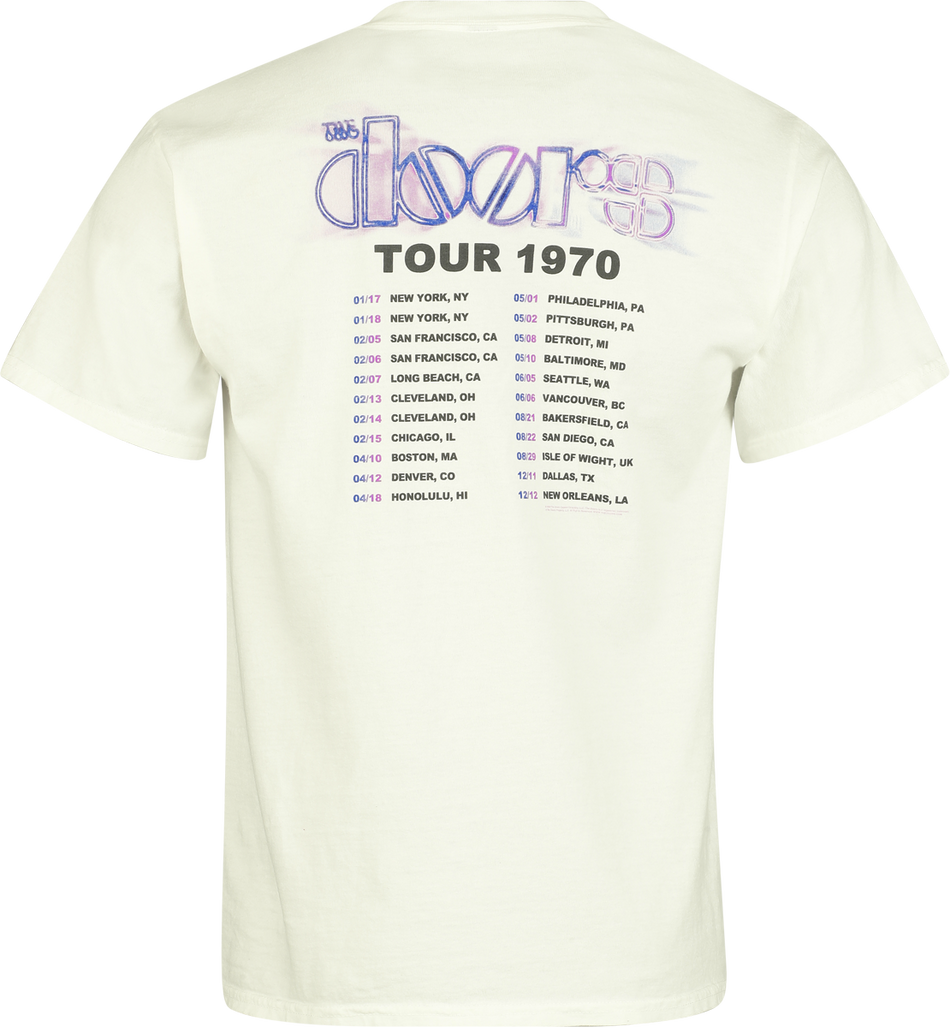 T-Shirt Manches courtes  de The Doors - Tour 1970 - S à XXL - pour Homme - blanc - The Doors - View 2