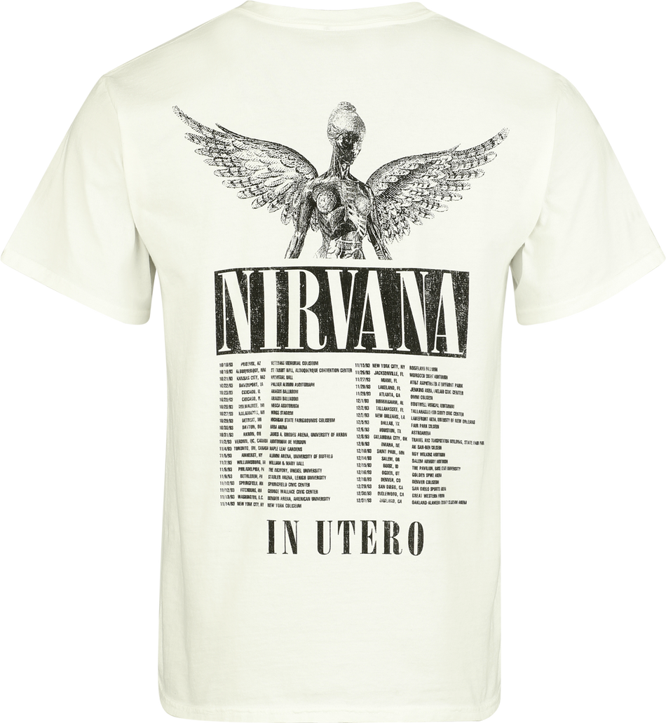 T-Shirt Manches courtes  de Nirvana - Live '93 - S à XXL - pour Homme - blanc - Nirvana - View 2