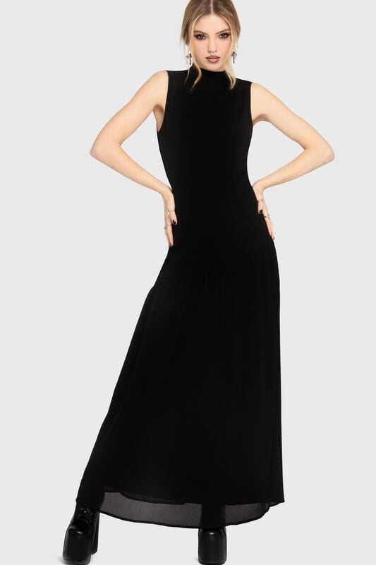 Robe longue Gothic de Killstar - Mourning Muse - Willow Dust Dress - XS à XXL - pour Femme - noir - Killstar