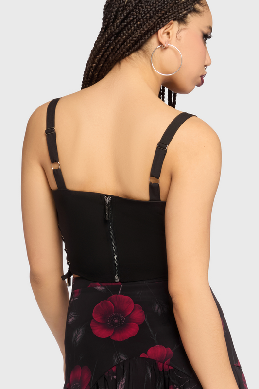 Corset Gothic de Killstar - Mourning Muse - Morganna Corset Top - XS à 4XL - pour Femme - rouge foncé - Killstar - View 2